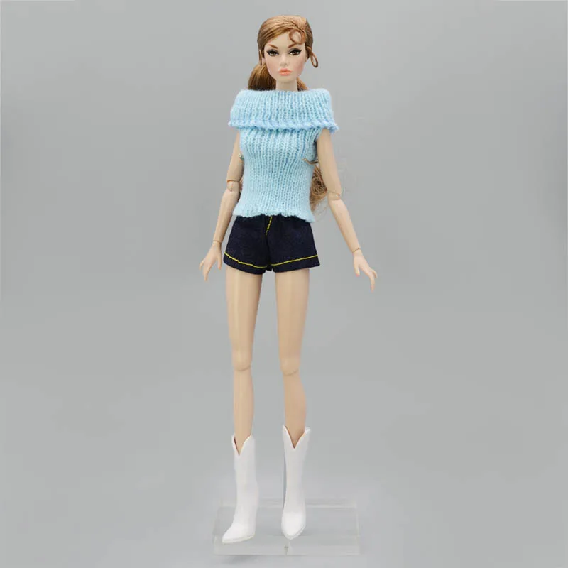Pure Color Soft Knitted Woven Tops Sweater For Barbie Doll Clothes Blythe Gifts 1/6 Accessories Kids Toy | Игрушки и хобби