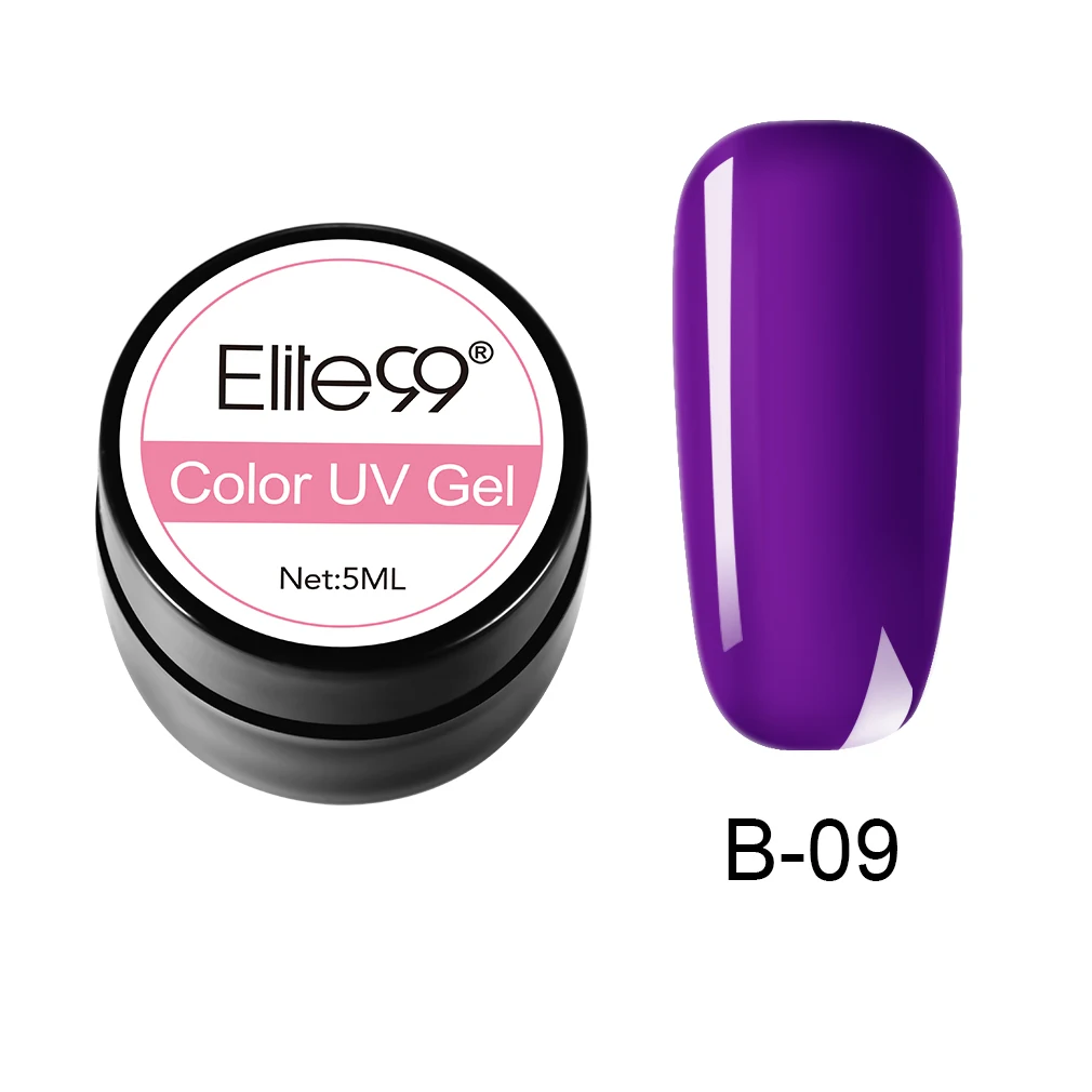 B-09 Elite99 Гель-лак гель uv Vernis светодиодный Гель-лак для ногтей художественный Гель-лак для ногтей чистый цвет Гель-лак 5 мл Гель-лак es Soak Off Nail Art - Цвет: B-09