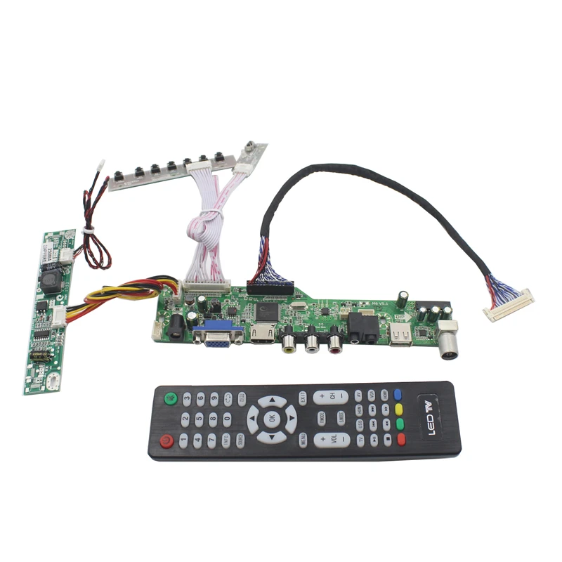 M6V5 ЖК дисплей ТВ плата контроллера с AV VGA Аудио USB HDMI порт подключения типа c: