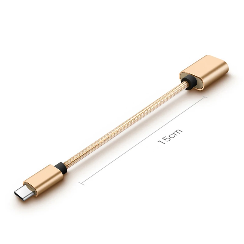 Кабель адаптер OTG с разъемами USB Type C и micro usb 15 см|Переходники адаптеры| |