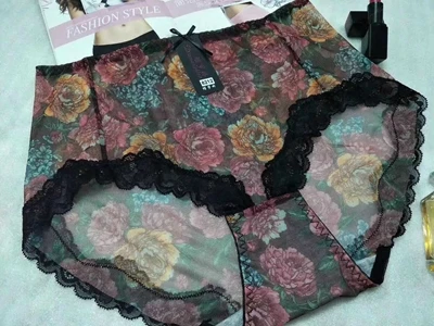 color 9 ropa interior femenina женское нижнее бельё размера плюс 5XL сексуальное нижнее белье прозрачные сетчатые кружевные женские трусики с леопардовым принтом - Цвет: color 9