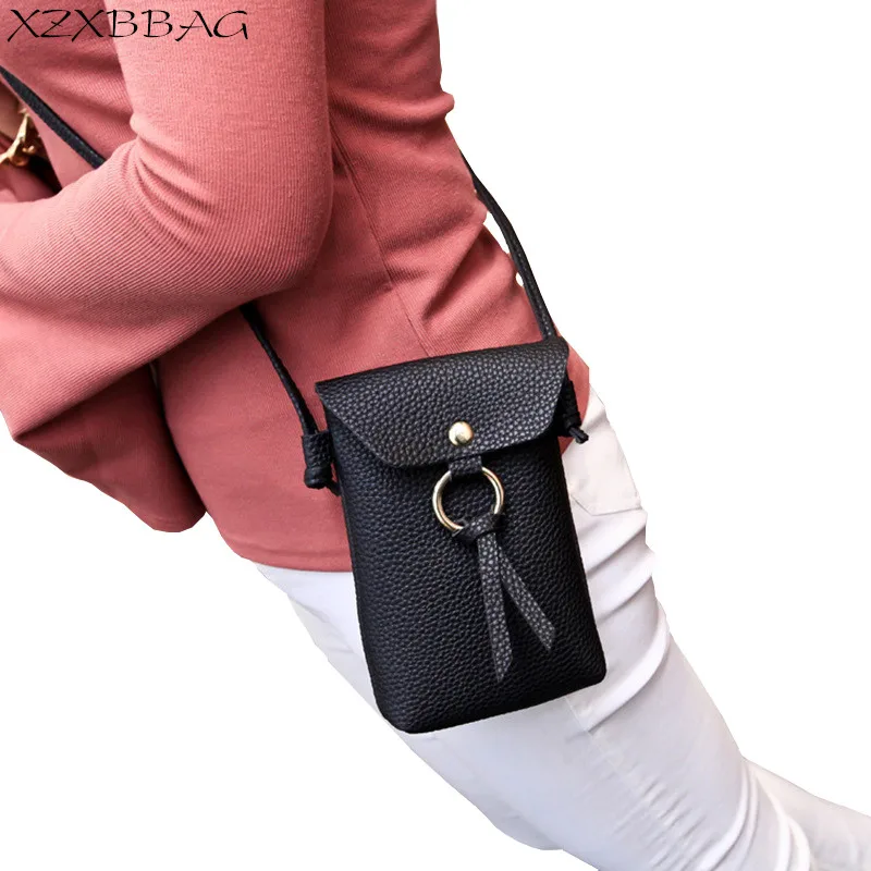 Сумка мессенджер XZXBBAG женская из искусственной кожи миниатюрный Карманный чехол
