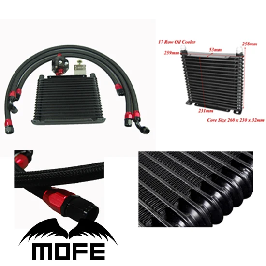 MOFE Racing 16 РЯД AN10 Алюминиевый масляный радиатор + Масляный фильтр Сэндвич адаптер
