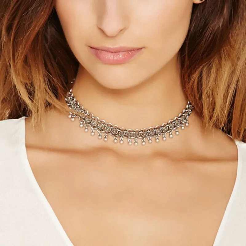 Женское ожерелье чокер в стиле бохо ZOSHI винтажное с вырезами и цветами бижутерия