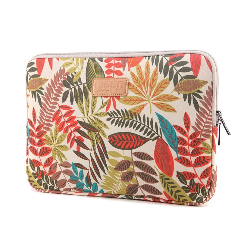 colorful leaves 1012131415 inch laptop case sleeve notebook liner bag for apple lenovo dell hp asus computer bag free global shipping