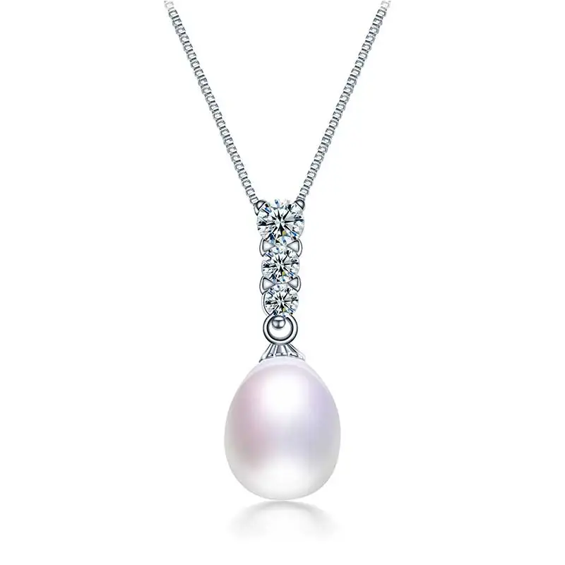 2017 Brand Romantic Water Drop Pearl Pendants &amp Necklace For Women AAAA 9 10mm Fashion Jewelry Pendant|pendant brand|pendant droppendant jewelry |