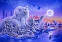 diamond embroiderydiamond painting tigerbeauty animal seal polar bearcross stitch3dmosaicneedleworkcraftschristmasgifts