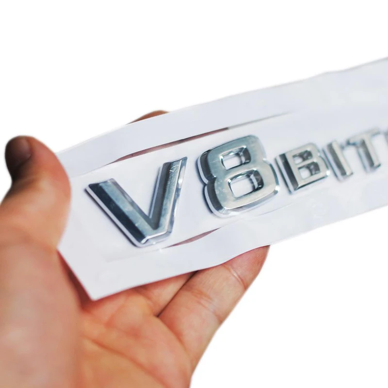 3D Автомобильная наклейка V8 Biturbo эмблема значок ABS Автомобильный кузов багажник