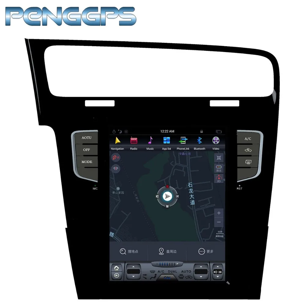 10,4 дюймов Tesla стиль 64G Android 7,1 Автомобильный gps навигация для Volkswagen VW GOLF 7 2013- dvd-плеер wifi ips экран головное устройство