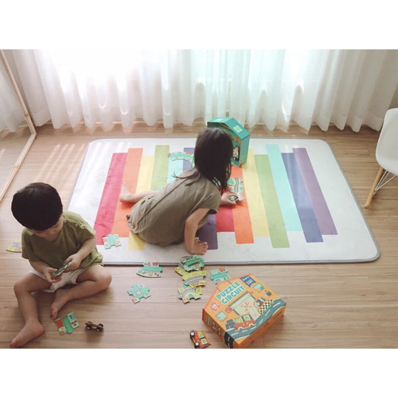 Радужный детский игровой коврик Alfombra Infantil животик время игрушки Tapete Bebe