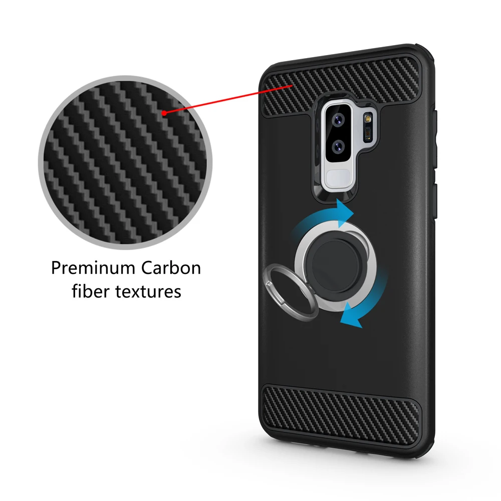 Магнитный палец кольцо держатель чехол для телефона samsung Galaxy S9 S9plus S 9 плюс SM G960 G960F
