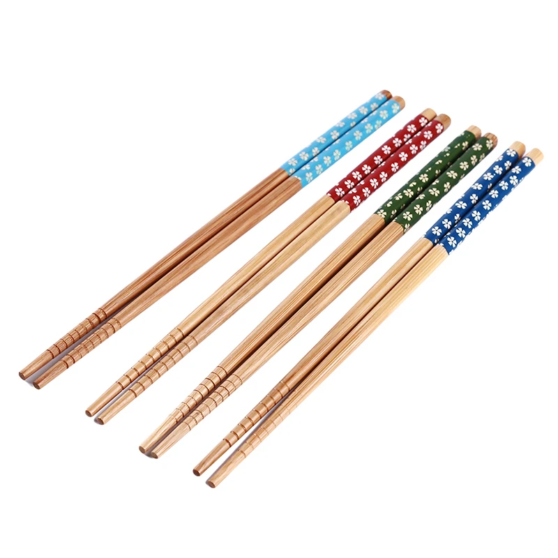 5 Pairs/set Chopsticks Natural Bamboo Chinese Non-Slip Sushi Sticks Chop Hot Sale Gift Kitchen Tableware Tools | Дом и сад