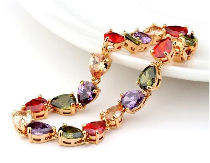 Венера красочные водослива Шап AAA + SW кубического циркония очарование Strand браслет