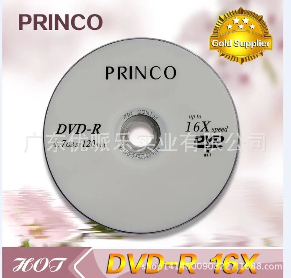 Оптовая продажа 25 дисков менее 0.3% скорость дефекта 4 7 GB Princo пустой печатных DVD R