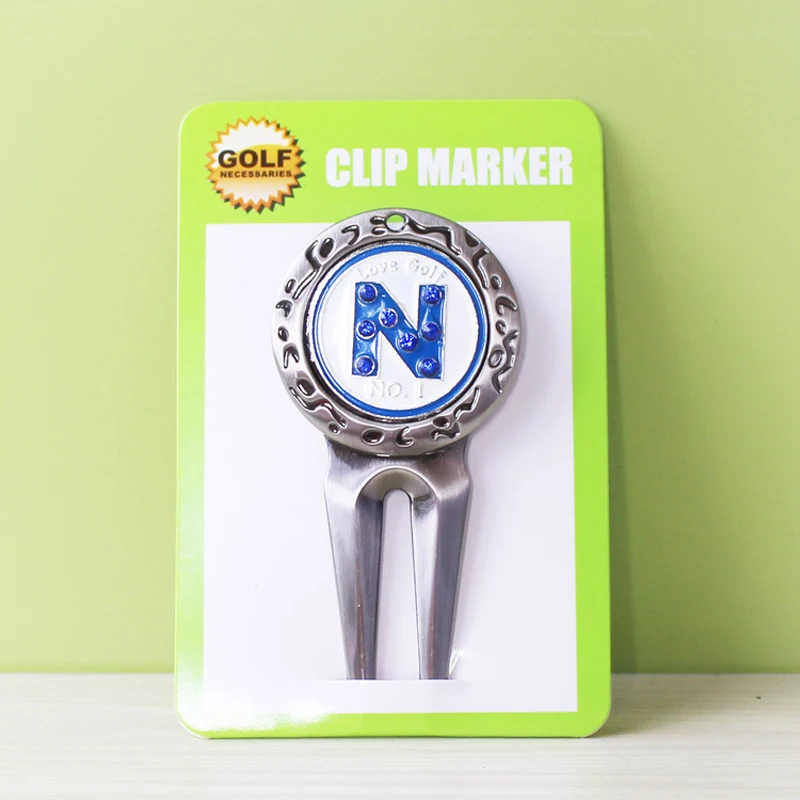 Новинка 2017 года бренд Бесплатная доставка металла Гольф дерна Вт мяч Марк синий n