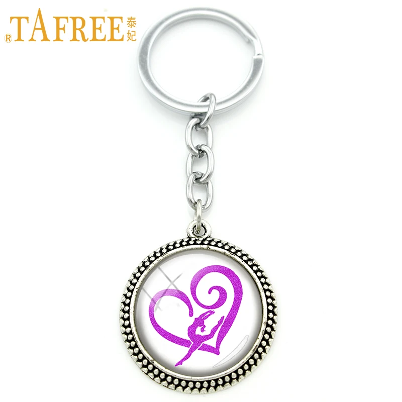 Цепочка для ключей TAFREE Jumpy гимнастика в форме сердца bboy Дэнни элегантный брелок