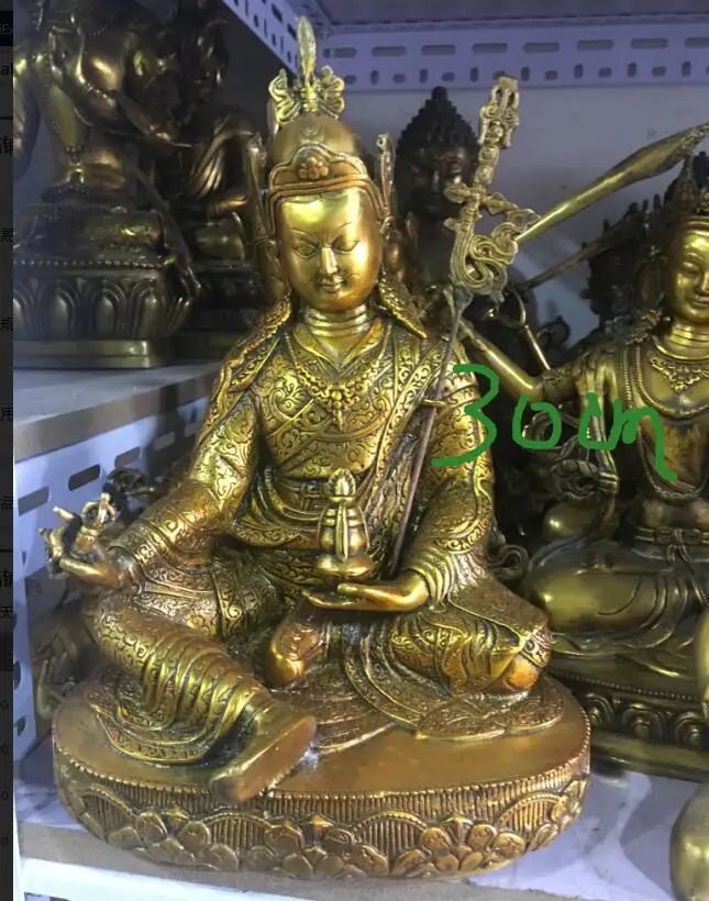 

30cm buuddha statue 18K Gold gild Lotus Life Tuas statue