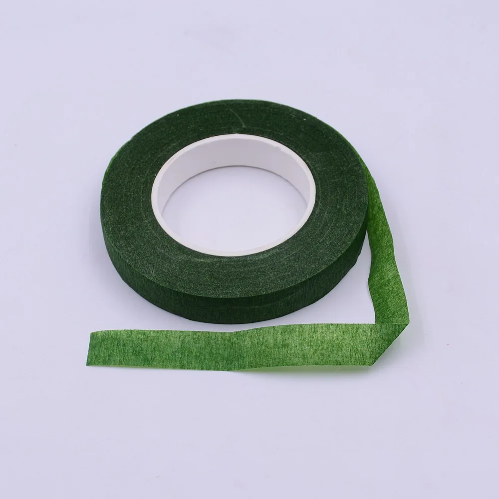 dark green 1 шт. 30 ярдов зеленая Цветочная лента для ствола канцелярская лента DIY декоративная маскирующая лента многоразовая эластичная лента нейлоновые товары для цветов - Цвет: dark green