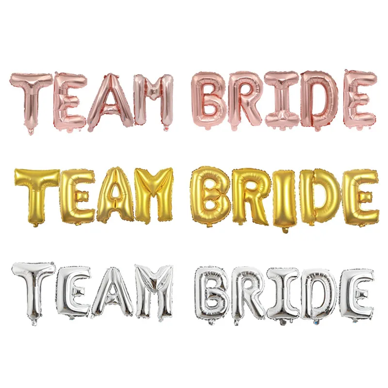 16 дюймовые золотые серебряные розовые невеста TO BE XOXO LOVE BABY TEAM BRIDE надпись