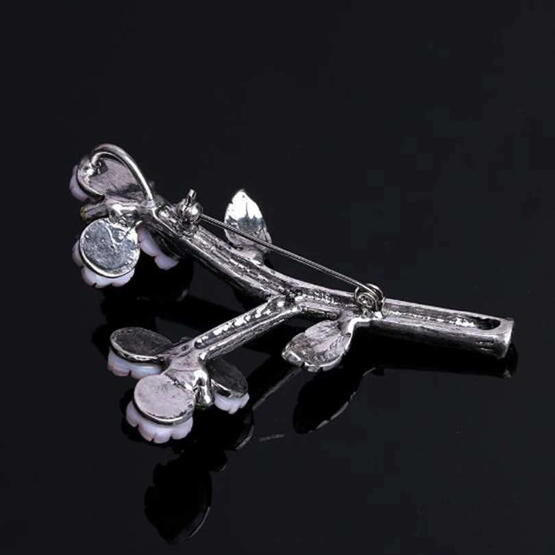 Женская Винтажная брошь в виде цветка с натуральным камнем|large brooches|brooch fashionfashion