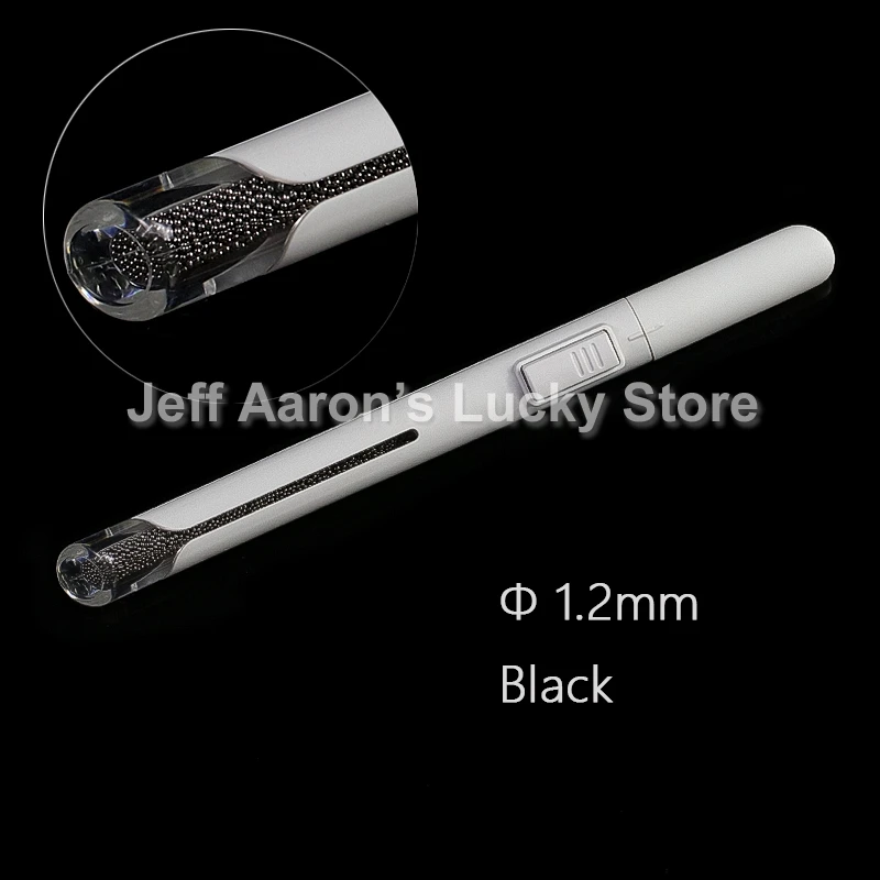 1.2MM black Розовое золото серебро черный 3D металлические украшения для дизайна ногтей икра бусины слиток ручка Аксессуары для маникюра точечные инструменты - Цвет: 1.2MM black