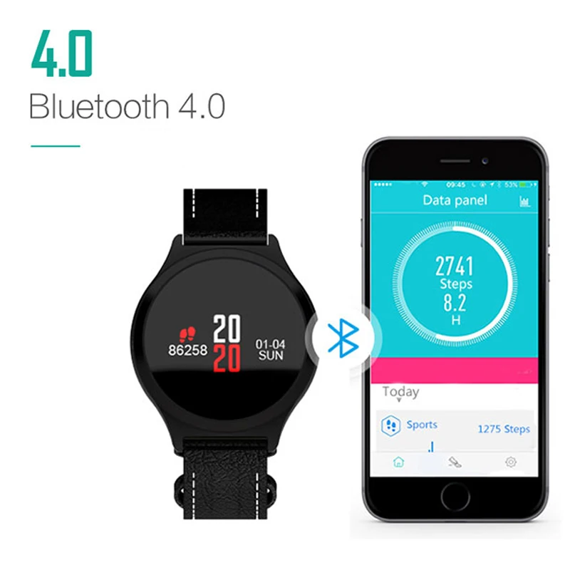 Смарт-часы для мужчин и женщин минимализм монитор сна сердечного ритма Bluetooth