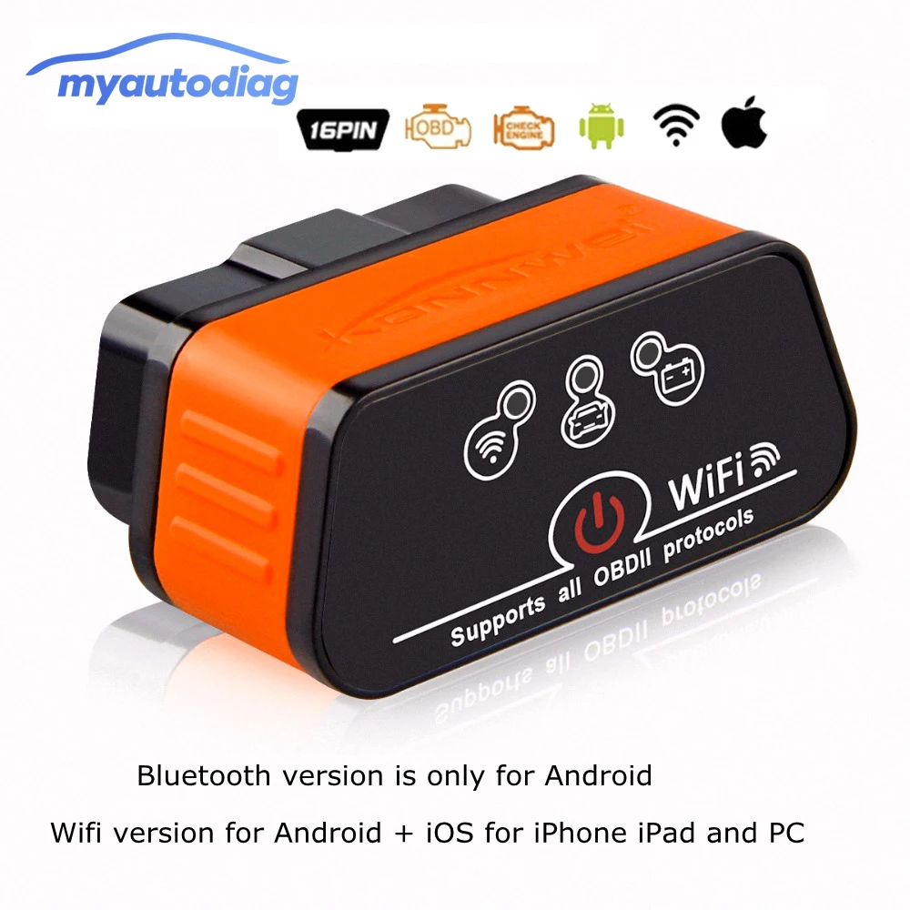 Автомобильный диагностический сканер ODB2 ELM327 Icar2 OBD2 V1.5 WIFI адаптер автомобильный
