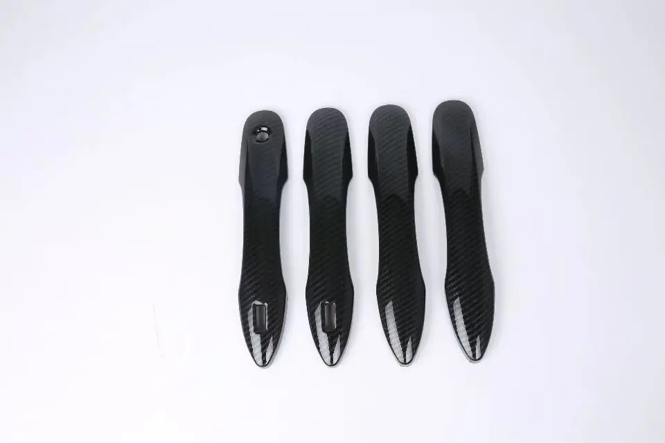 2018 2019 For Toyota Camry ABS Chrome Carbon Fibre Side Door Handle Copertura Trim 4 Pz | Автомобили и мотоциклы