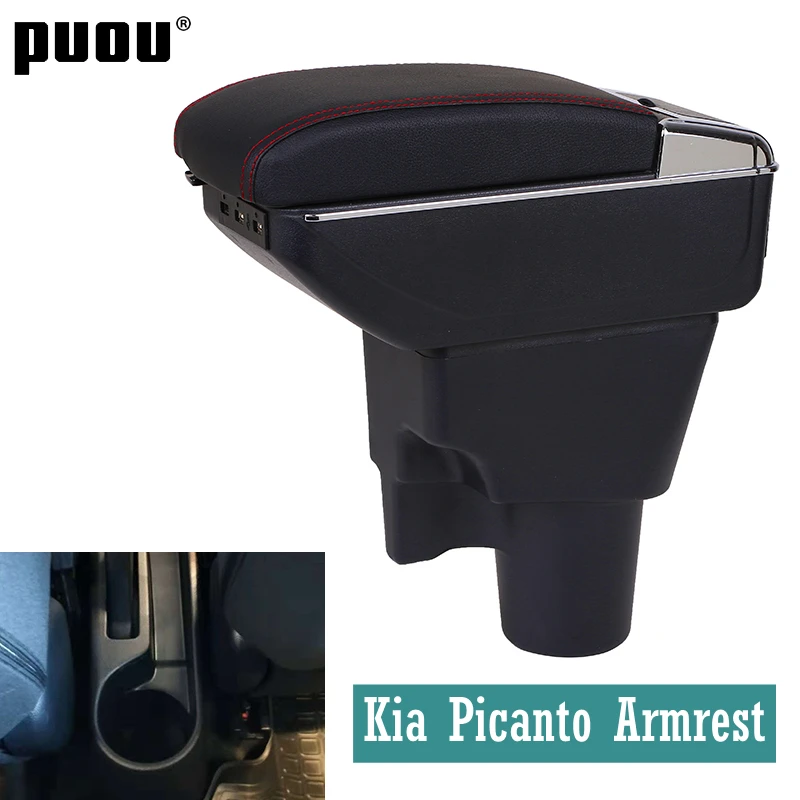 Подлокотник для Kia Picanto центральный магазин содержимое коробка для хранения с подстаканником пепельница Русская версия автомобильный