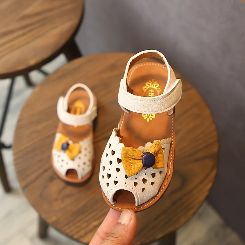 2019 New Children Tide Shoes Summer Korean Version Girls Sandals with Bowtie Kids Soft Sole Cartoon Baby Toddler | Детская одежда и