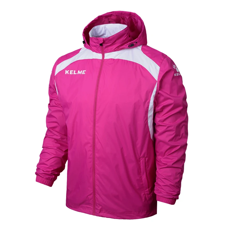 RoseRed KELME, спортивное детское футбольное Джерси, куртка для спорта на открытом воздухе, мужская куртка для бега, тренировочная куртка для упражнений, ветрозащитная одежда, coatK15S607-1 - Цвет: RoseRed