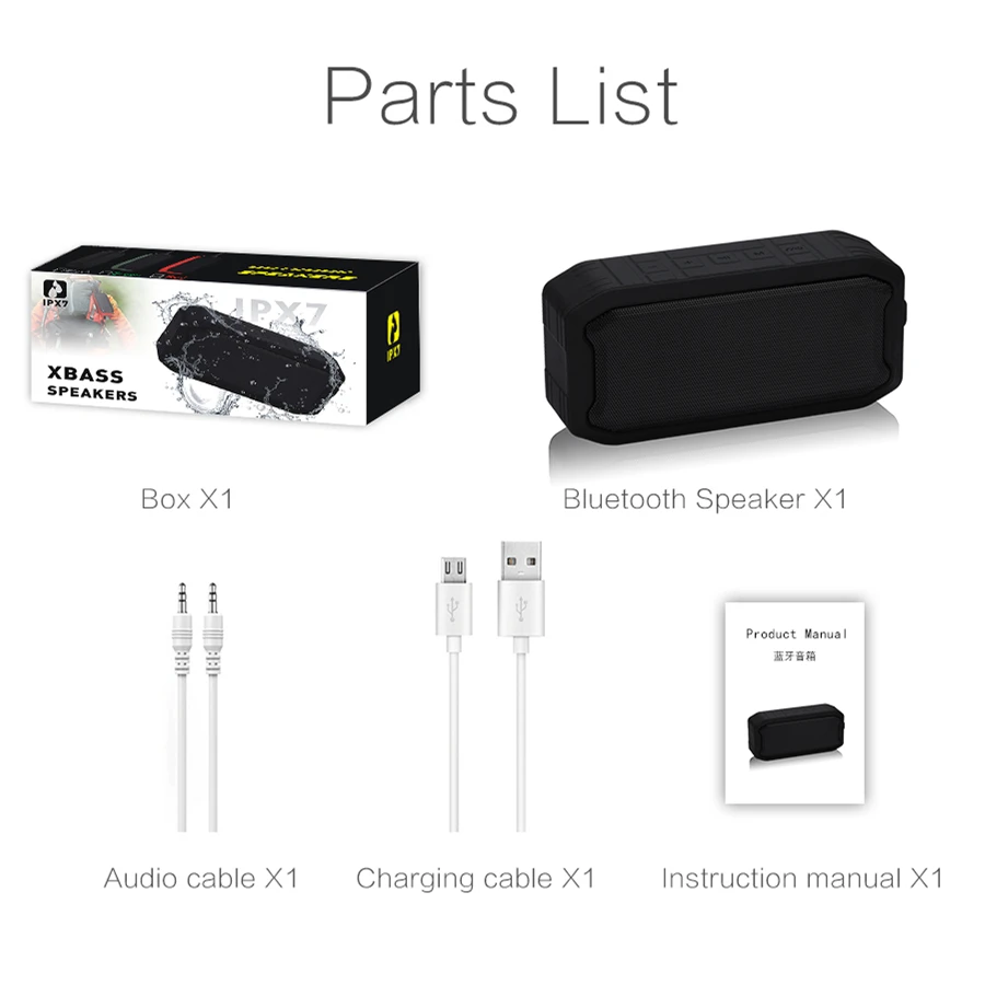 Портативный Bluetooth динамик сабвуфер s беспроводной звуковая система HD стерео