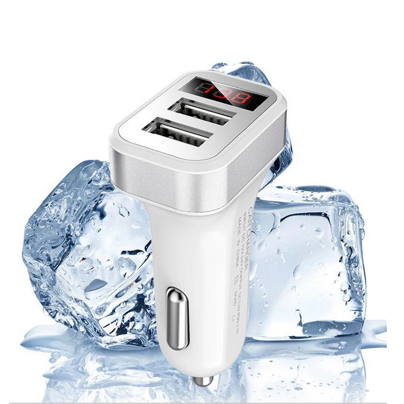 Dual USB Car Charger Quick Voltage And Current LED Display DC12-24V 5A input 2A output car charger for Driving Recorder | Мобильные
