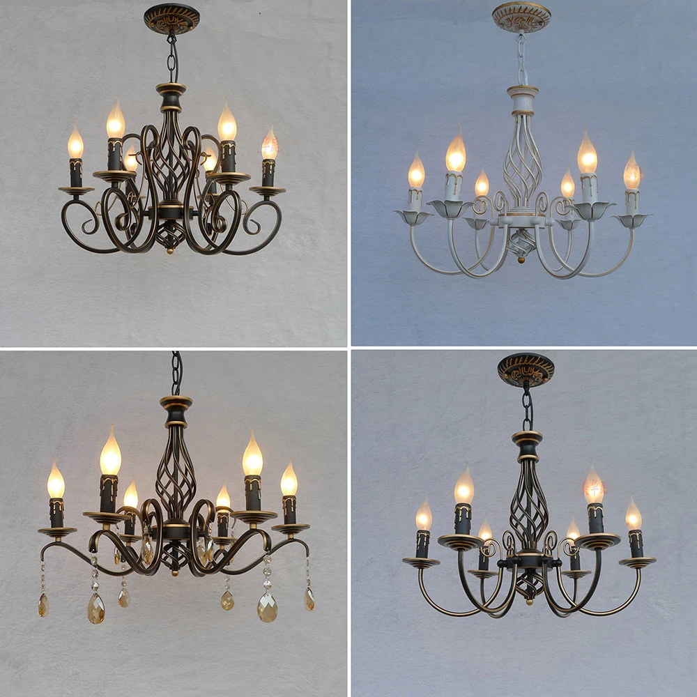 Железная люстра в американском стиле ретро светодиодная лампочка E14 110 220 В люстры