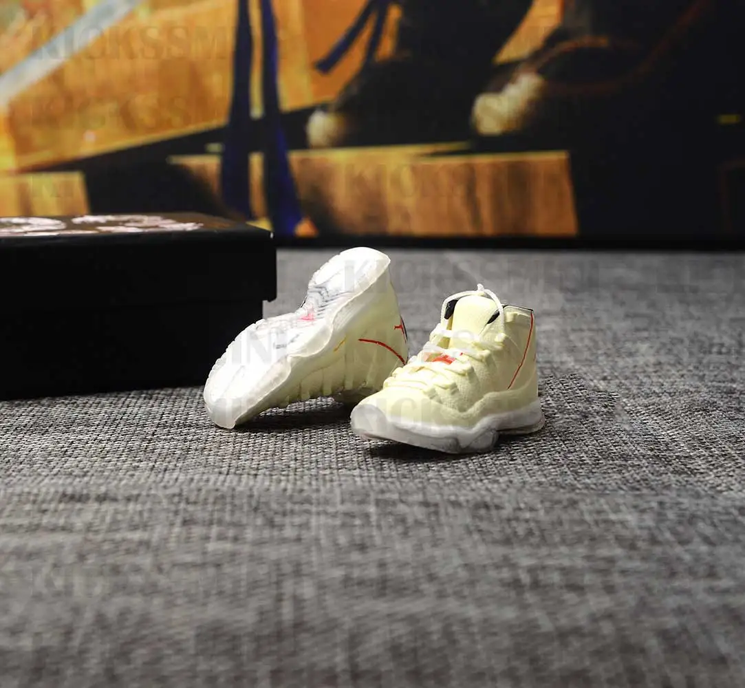 Дропшиппинг AJ 1" Платиновый оттенок" брелок для кроссовок 1/6 масштаб 3D мини-кроссовки JORDAN Брелок Кукла аксессуар