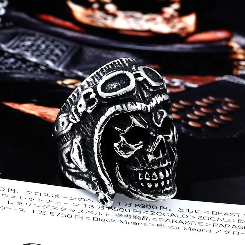 BEIER Dropshipping Wholesale 316L Stainless Steel Jewelry Skull Astronaut Punk Man`s Ring BR8 395|ring wholesale|wholesale ringsjewelry skull |