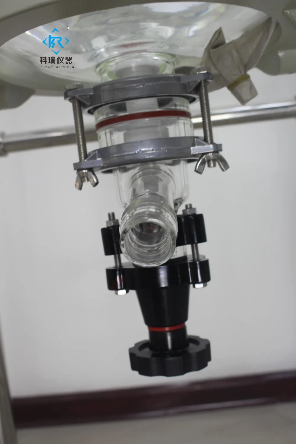 SF-30LEX пилотный стеклянный реактор с конденсатором флягой рефлюкса стеклянным