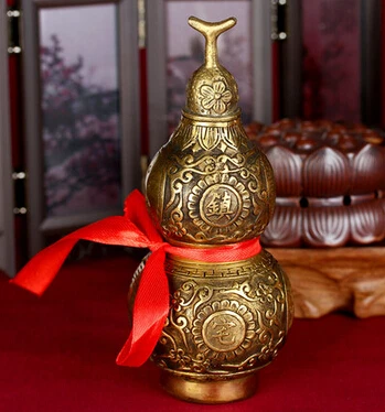 Медные украшения SCY 16504 + Feng Shui gourd чехол с крышкой латунная мебель для дома|copper
