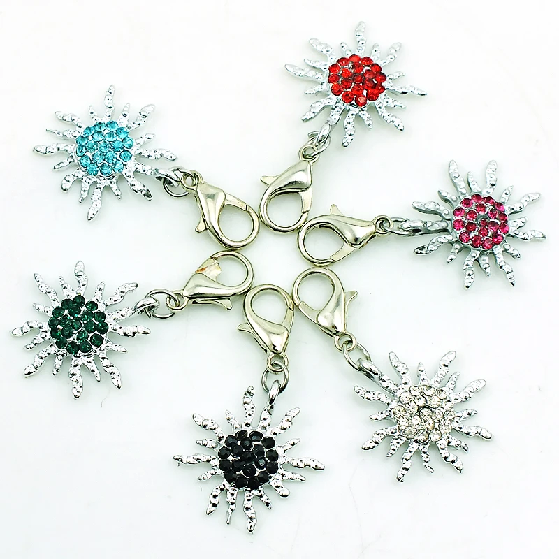 JINGLANG Оптовая Продажа Модные Амулеты с застежкой Омаров 6 цветов горный хрусталь