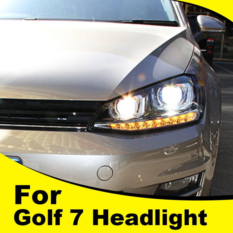 ROADOT стайлинга автомобилей Аксессуары для VW Golf 7 фар GTI 2013 2014 2015 2016 2017 drl