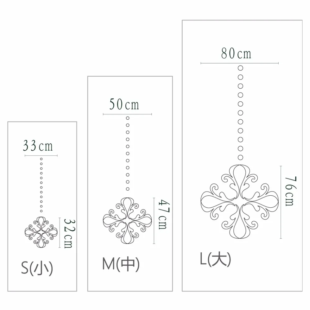 Mirror Wall Stickers Room Decoration Bedroom Decor Decals Decorations Living Kitchen Sticker 3D Pendant Chandelier R119 | Дом и сад