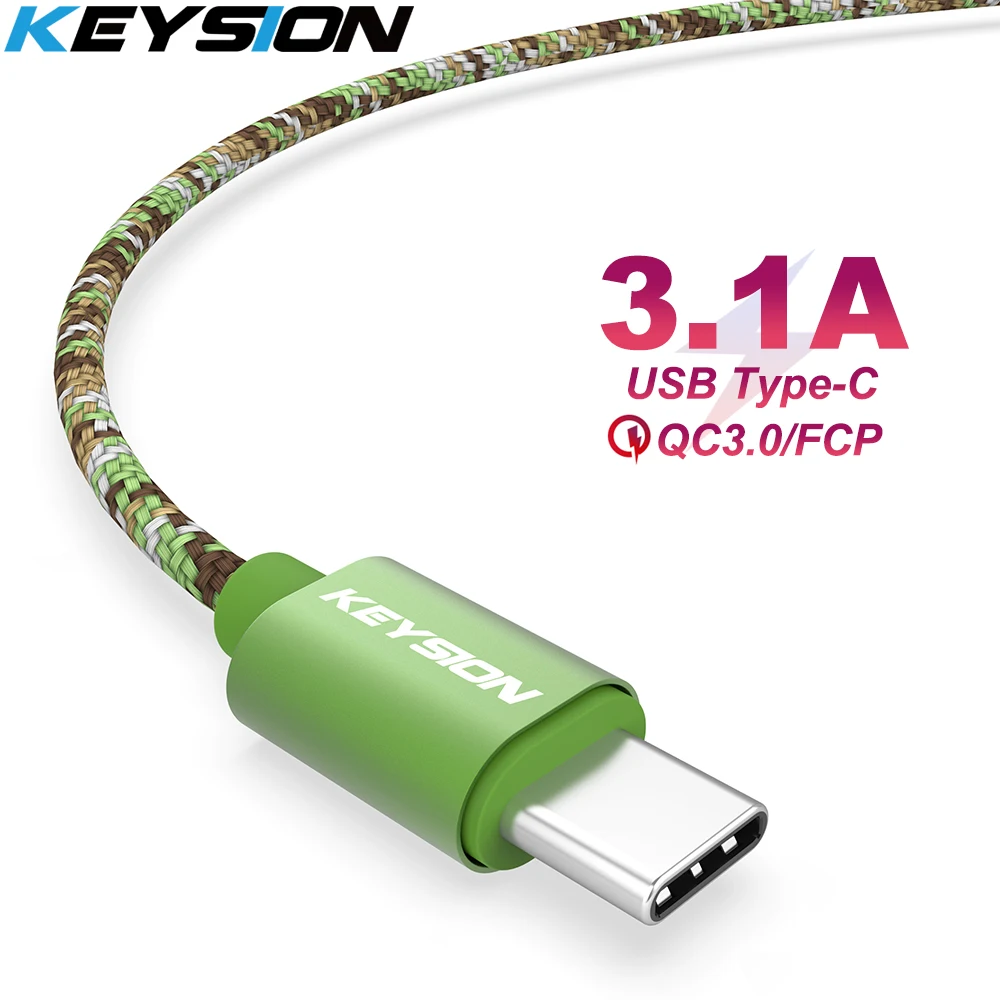 USB Type C кабель KEYSION для Samsung S9 S8 быстрая зарядка мобильный телефон зарядный провод