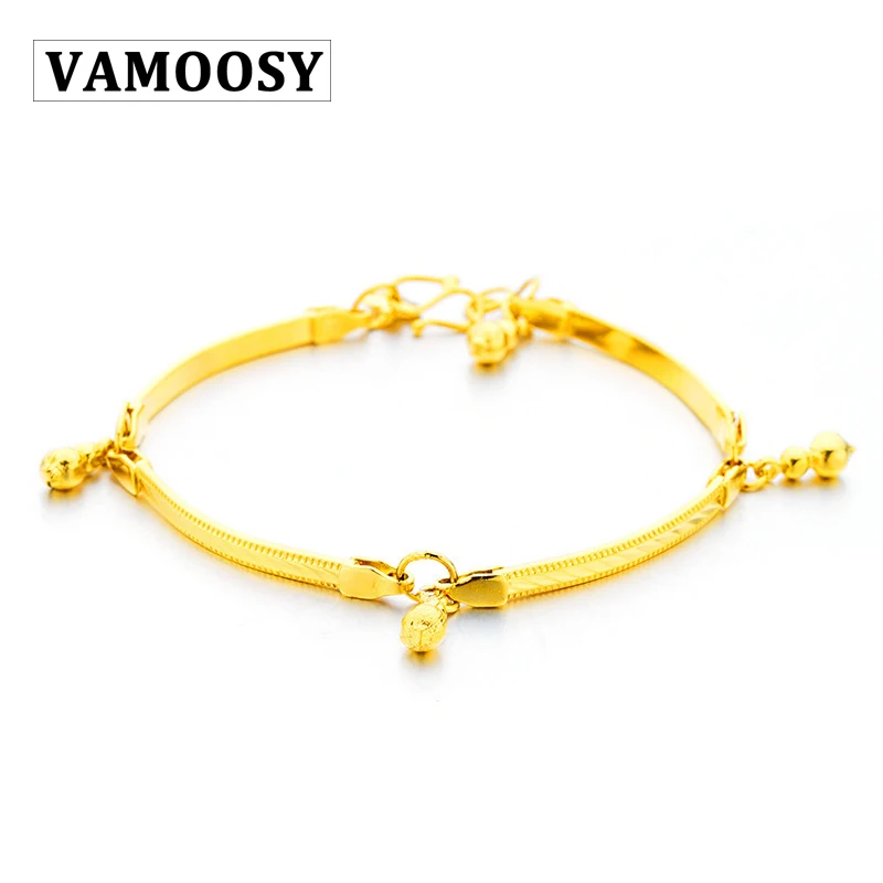 VAMOOSY 24K позолоченный цветной браслет для женщин женские блестящие браслеты
