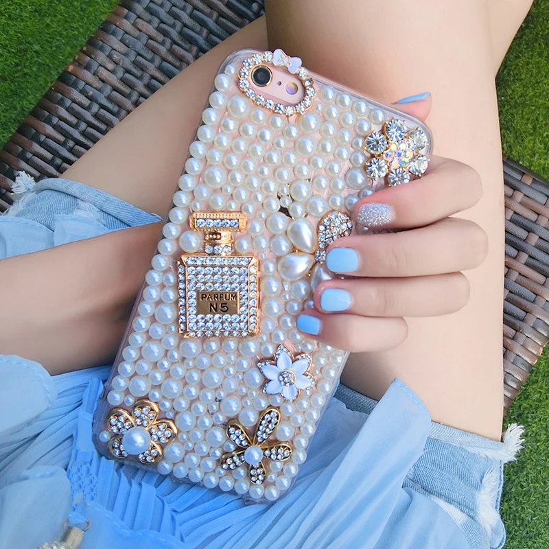 Мягкий чехол для телефона iphone X 8 7 6 6s plus красивый горный хрусталь Алмазный Жемчуг