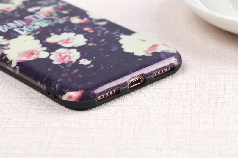 Vintage Flower Rose Camellia Soft Back Cover for IPhone 6 6s plus Phone Case Silicone Capa Housing Coque iphone |