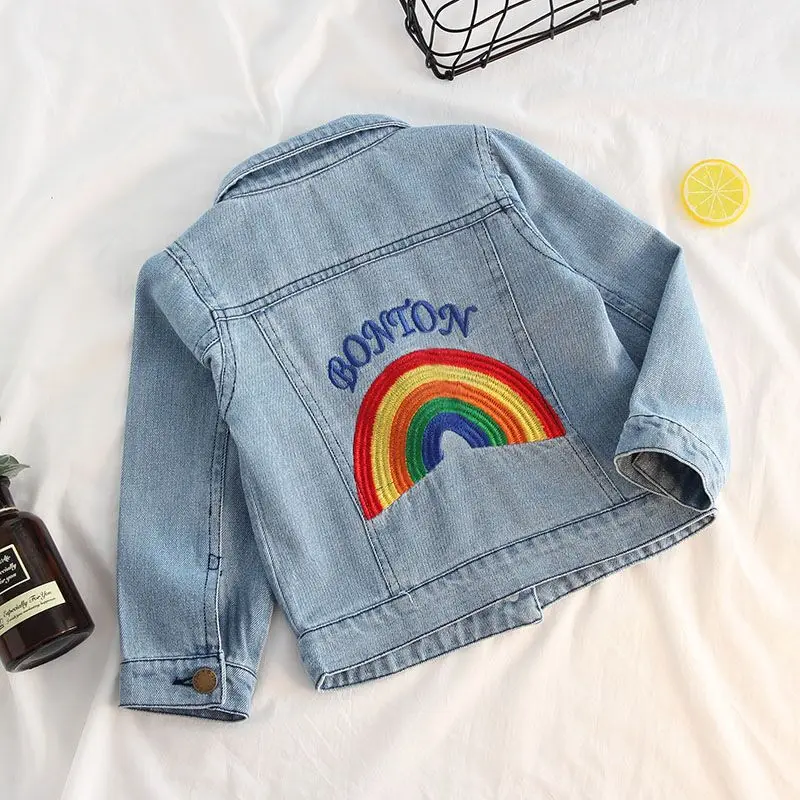 Куртка детская на возраст 2-7 лет с радужной вышивкой | Детская одежда и обувь