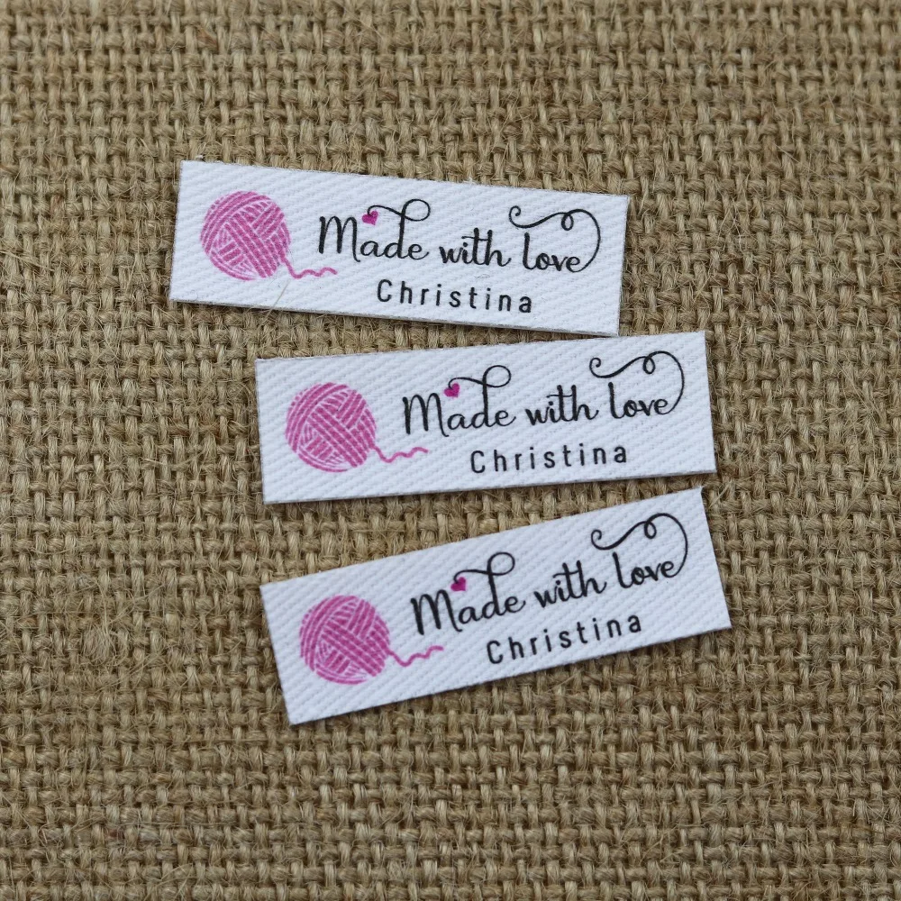 120 pieces Custom logo labels Name iron on label Clothing tags Organic Cotton Labels | Дом и сад