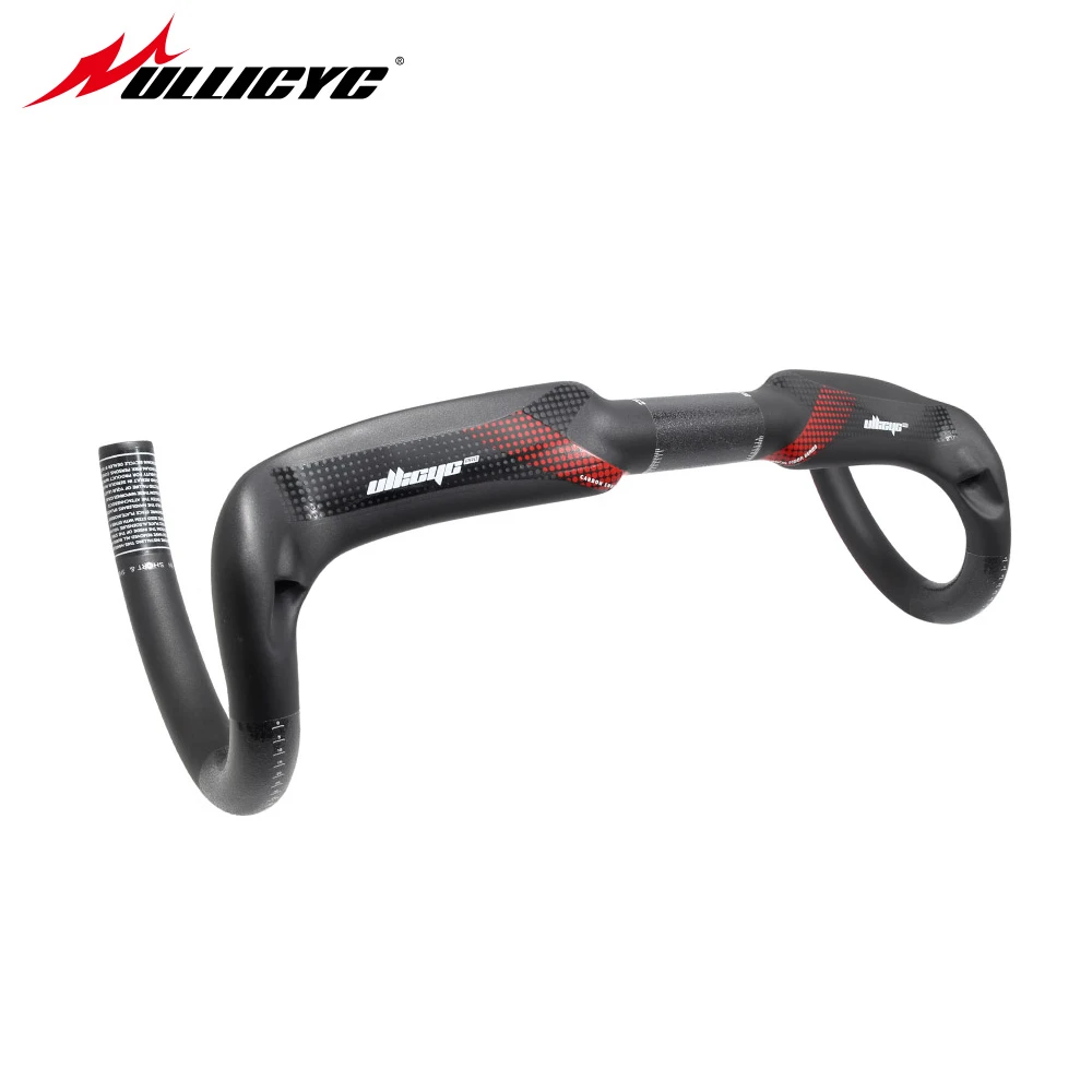 

Полный углеродный матовый глянцевый логотип отделка Красный Полный углеродное волокно дорожный руль изогнутый стержень с выносом 400/420/440 м...