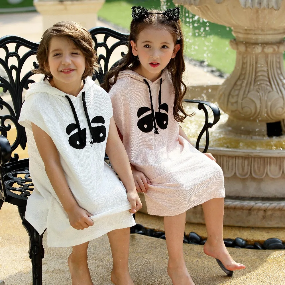 Детская пляжная рубашка с капюшоном и принтом панды на Возраст 3 10 лет|swim shirt uv|shirt