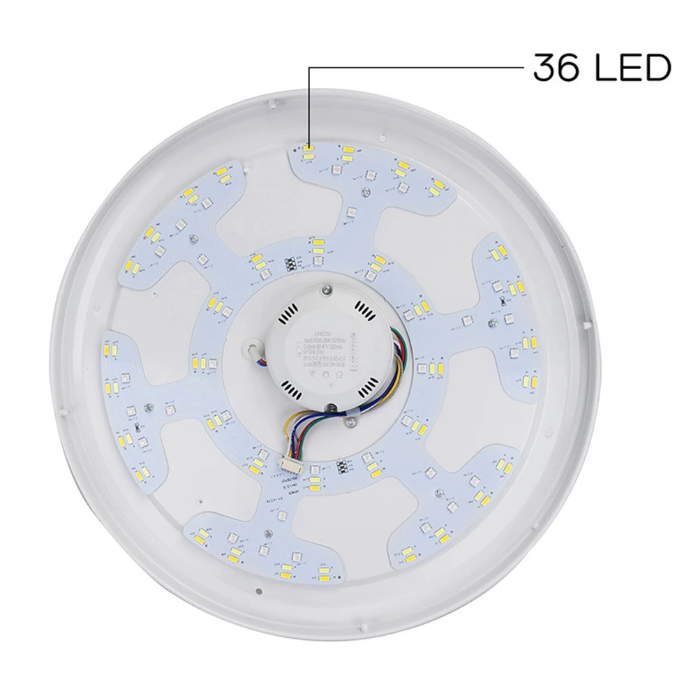 48 Вт 108LED потолочный светильник с регулируемой яркостью музыкальный синий зуб динамик вниз лампа приложение дистанционного управления и Голосовое управление многоцветный AC110-260V